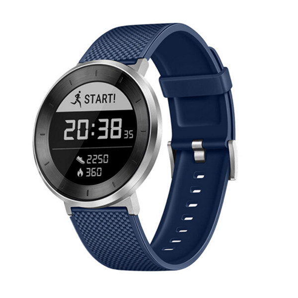 月光银！荣耀手表S1蓝色长腕带