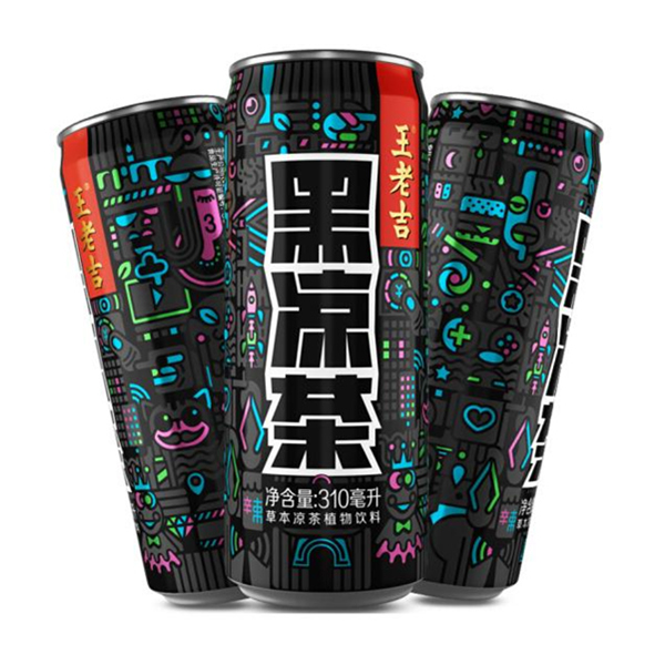 90后专属凉茶！王老吉 黑凉茶 310ml*24罐 整箱