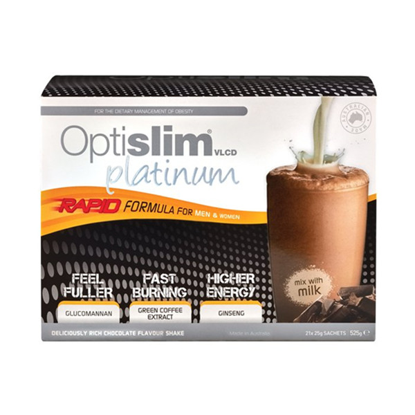 健康代餐！Optislim白金版代餐奶昔巧克力味25g*21包