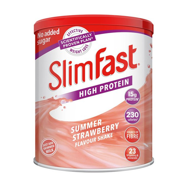 塑造身材！Slimfast草莓味奶昔代餐粉438克/罐