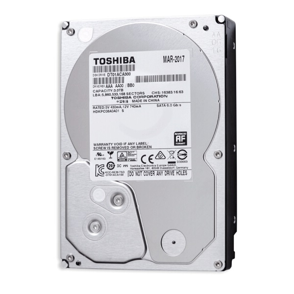 稳定表现！东芝 3TB SATA3 硬盘 DT01ACA300
