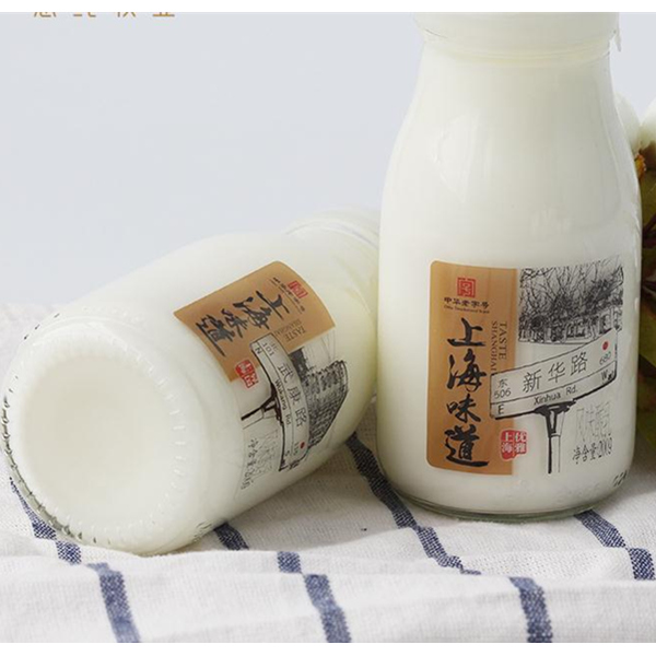 上海味道！悠纯 老酸奶玻璃瓶装 200g*6