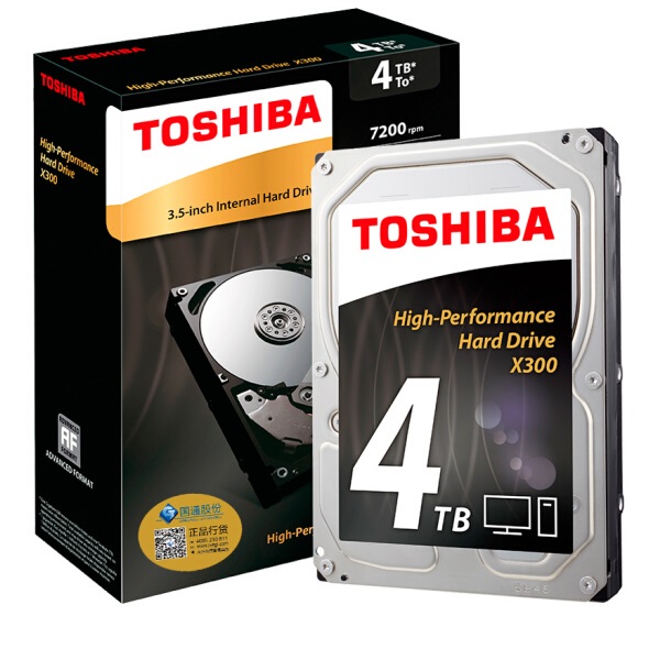 性能强大！东芝 X300 4TB 台式机硬盘 HDWE140