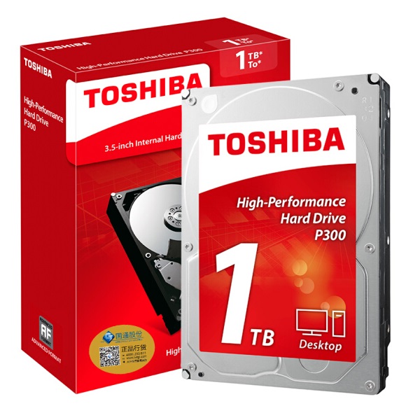 高速稳定！东芝 P300 1TB 台式机硬盘 HDWD110