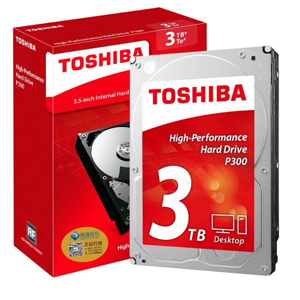 原厂品质！东芝 P300 3TB 台式机硬盘 HDWD130