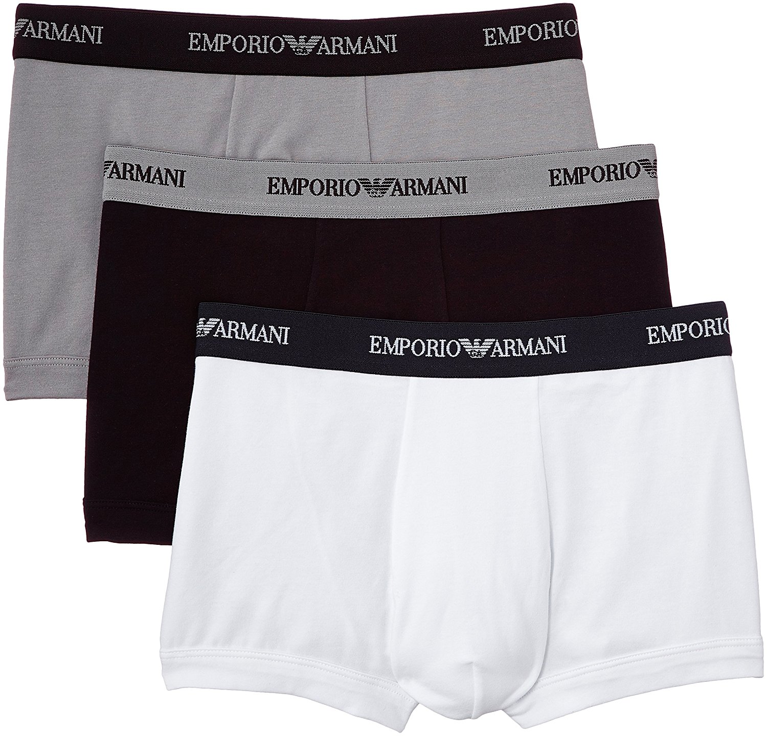 舒适透气！EMPORIO ARMANI 针织宽松四角裤 3条装