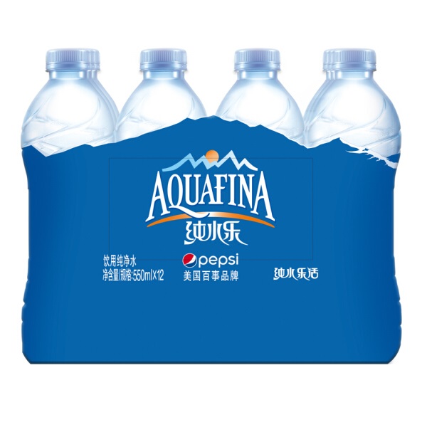 安全健康！百事可乐 纯水乐 饮用水 550ml*12瓶箱装