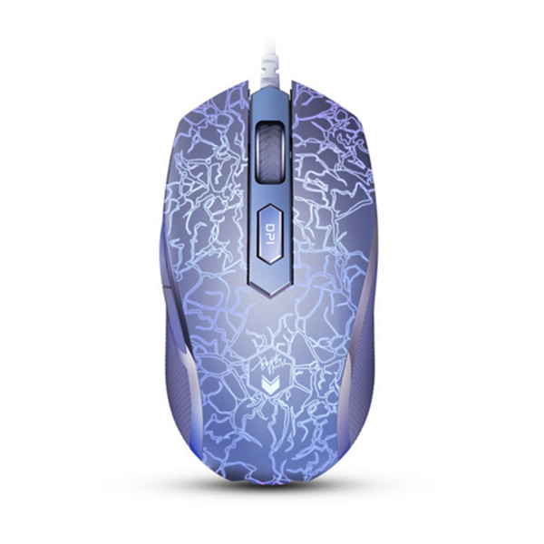 Miss定制版！雷柏 V210 电竞鼠标 紫蓝色