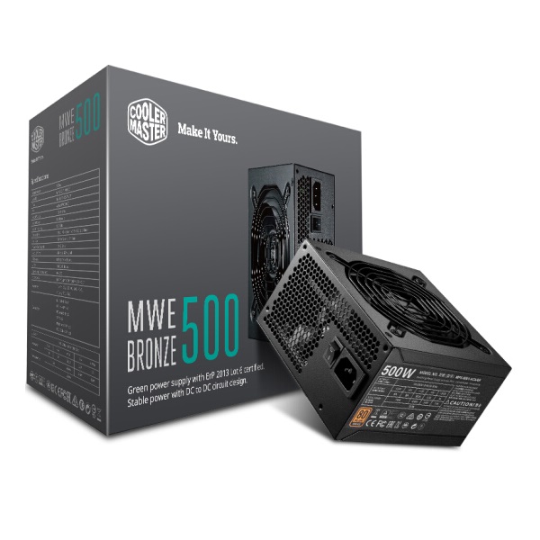 近期好价！酷冷至尊 额定500W MWE500机箱电源