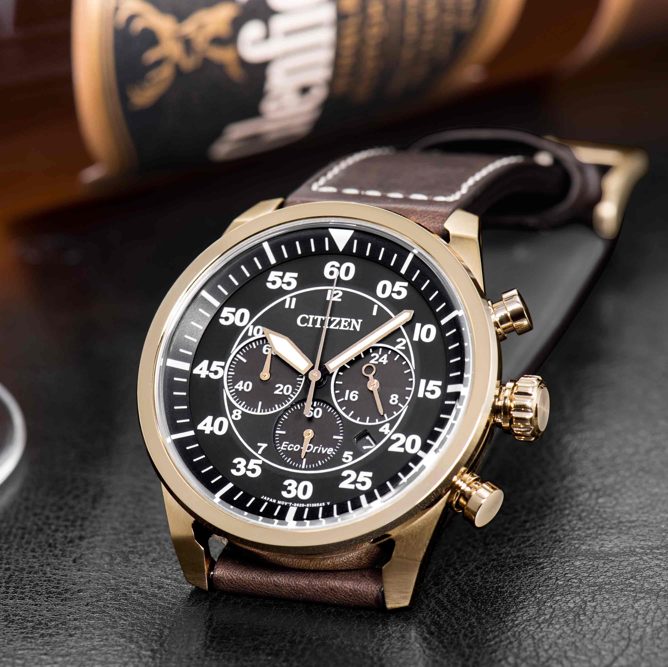 休闲时尚！西铁城 光动能男士手表 CA4213-00E