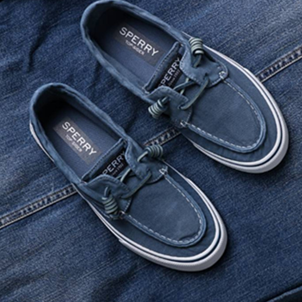 进口商品：SPERRY Bahama 2懒人套脚帆布鞋