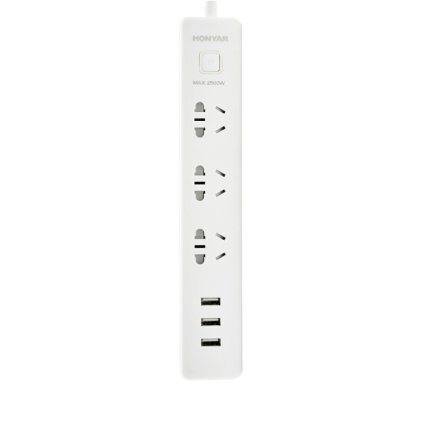 鸿雁 ZDU301U 3.1A快充 USB插座1.8米