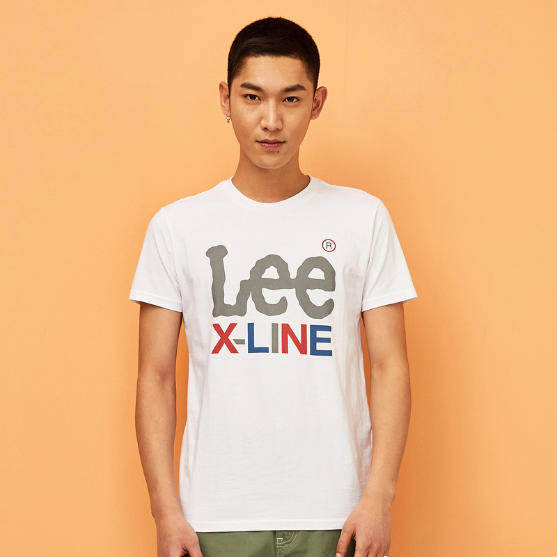 Lee X-line白色短袖T恤 L319363QTK14