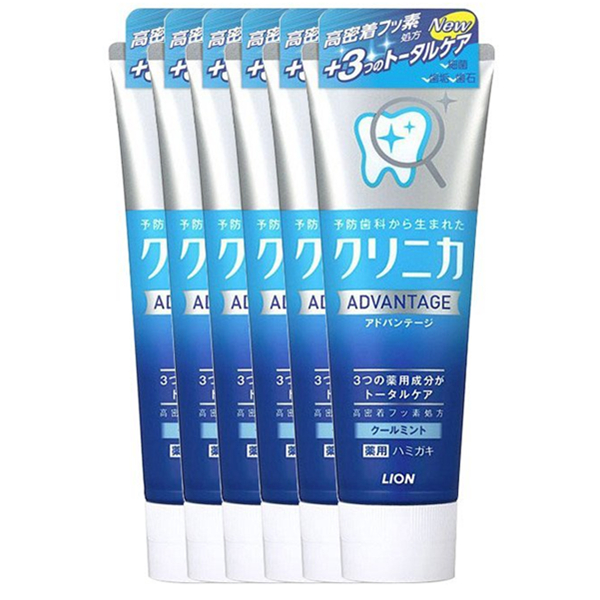 LION狮王CLINICA洁净防护牙膏清凉薄荷型130g*6