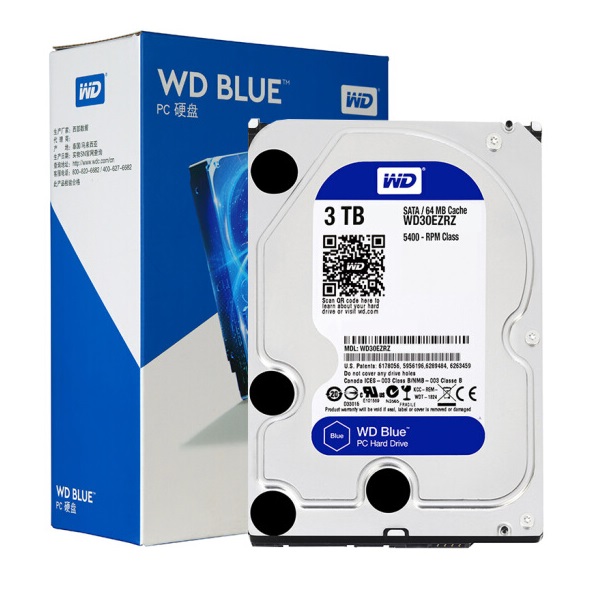 西部数据 蓝盘 3TB 台式机硬盘 WD30EZRZ