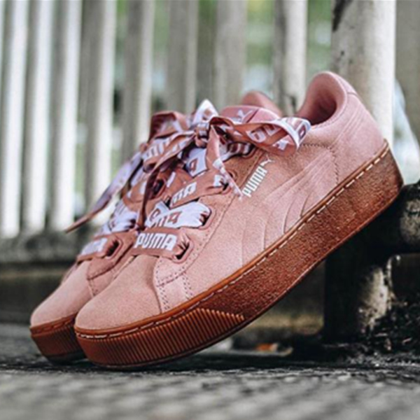 PUMA VIKKY PLATFORM RIBBON 真皮板鞋