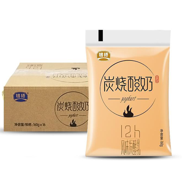 银桥乳业 日式炭烧发酵酸奶 160g*16