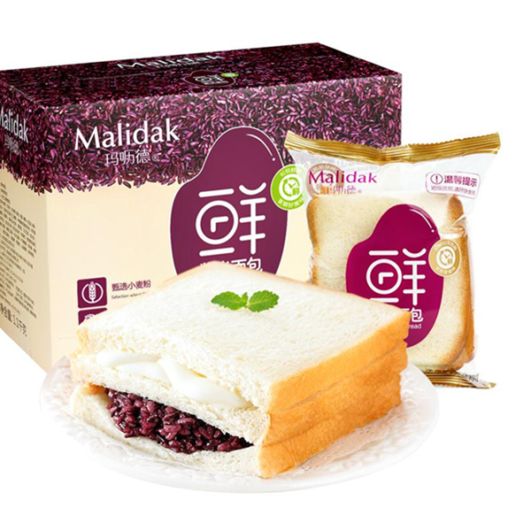 Malidak 玛呖德 紫米面包 1100g