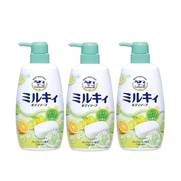 COW牛牌牛乳石碱沐浴露活力柚子550ml*3