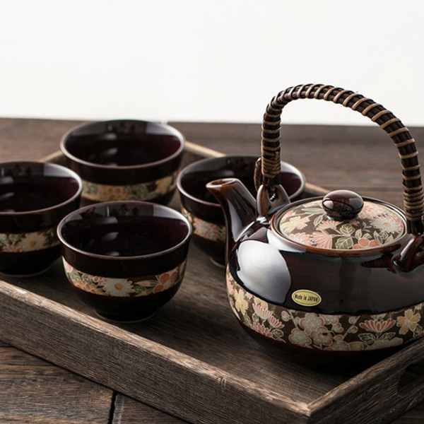 日本进口美浓烧陶瓷茶具套装