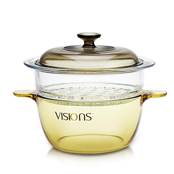 VISIONS康宁晶彩透明锅 2.5L+20cm蒸格