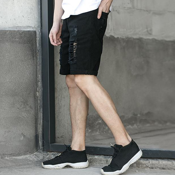 NOTHOMME 磨破洗水男款5分裤
