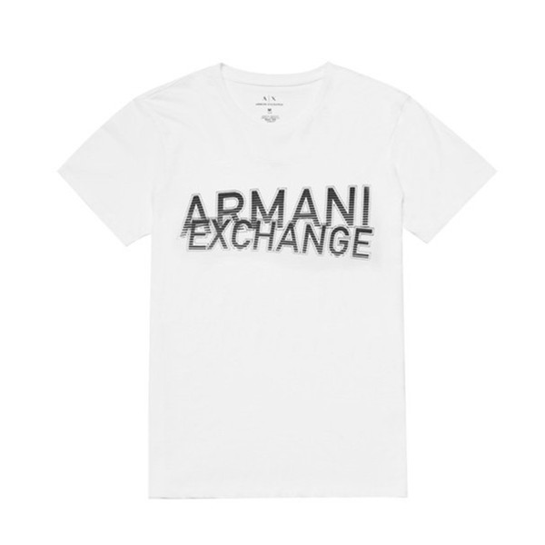 ARMANI EXCHANGE阿玛尼白色T恤8NZTNQ