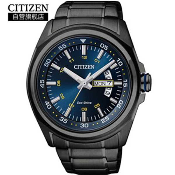 西铁城光动能深海蓝盘男表AW0024-58LB