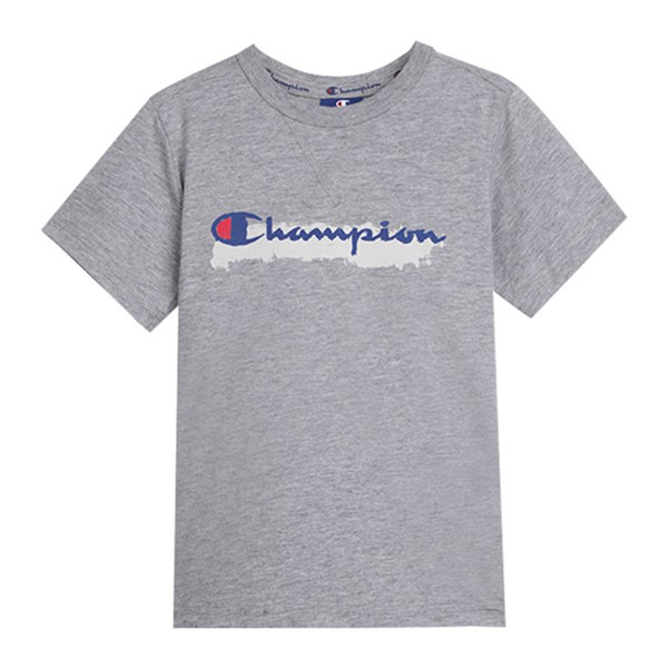 Champion男童logo图案印花圆领套头T恤