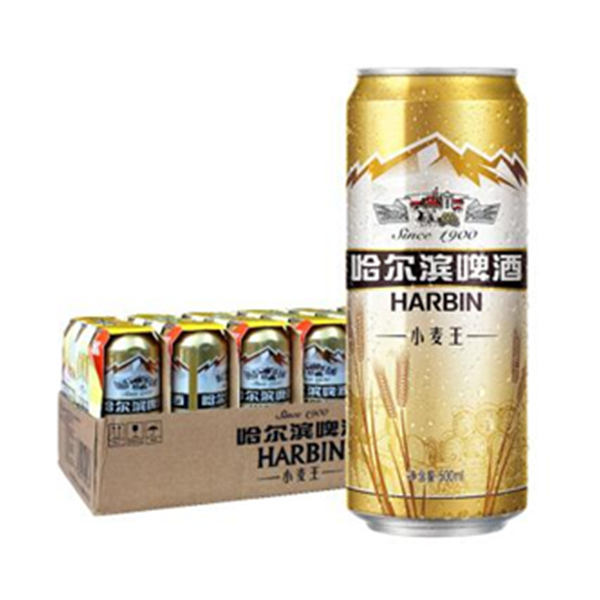 哈尔滨 小麦王啤酒 500ml*18听