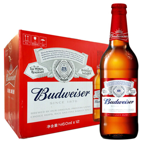 百威啤酒大瓶装460ml*12瓶