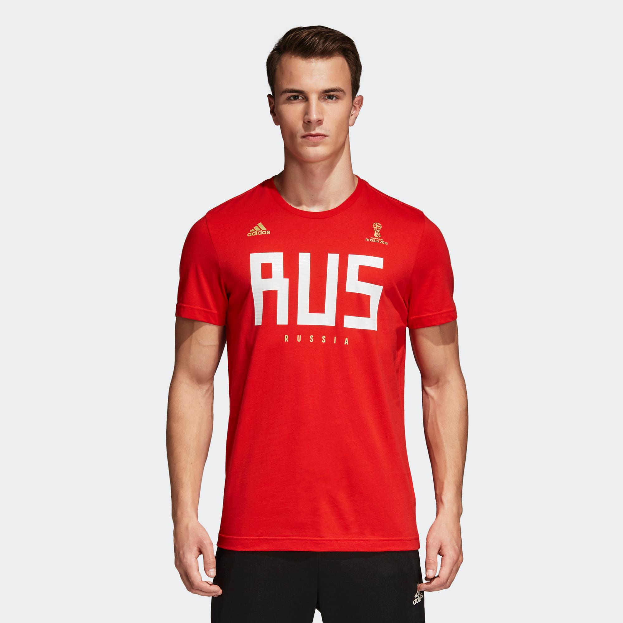 阿迪达斯 世界杯 RUSSIA MNS 足球短袖 CW1989