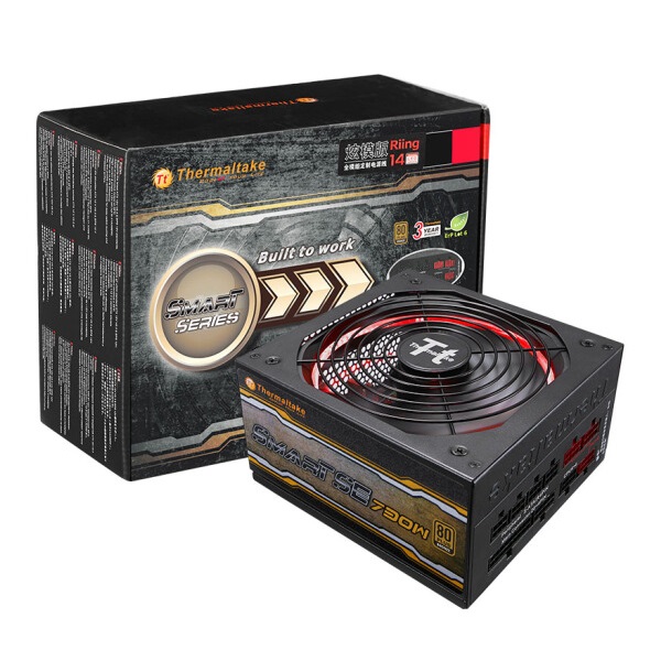 Tt 额定730W Smart 730M Riing 红色版电源
