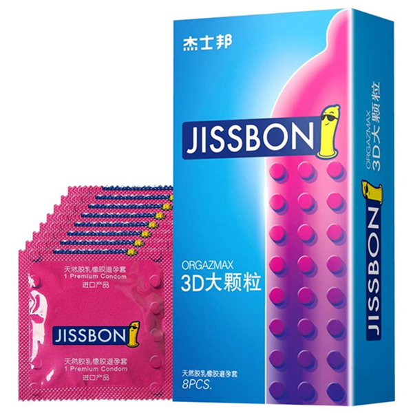 杰士邦3D大颗粒8只装安全套避孕套