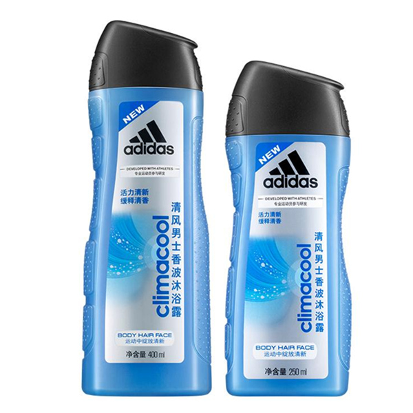 阿迪达斯 男式 清风香波沐浴露 400ml+250ml