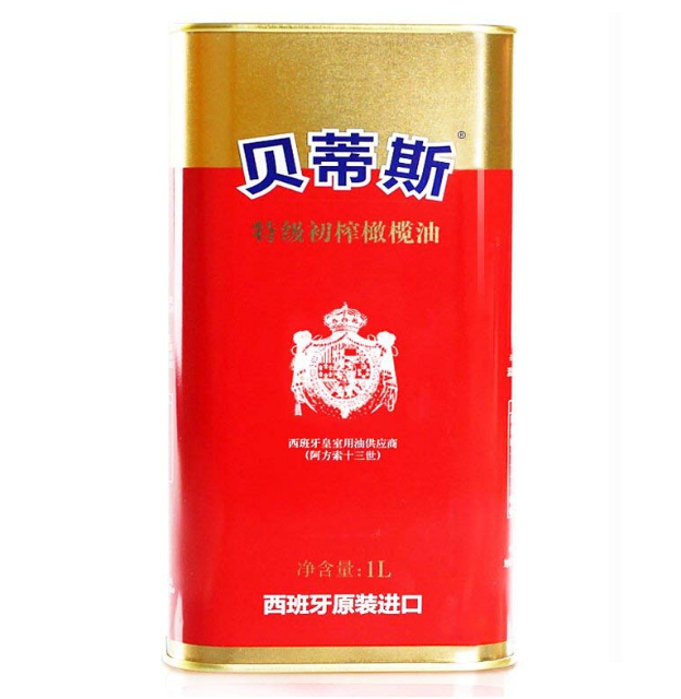 BETIS贝蒂斯特级初榨橄榄油1升铁罐装