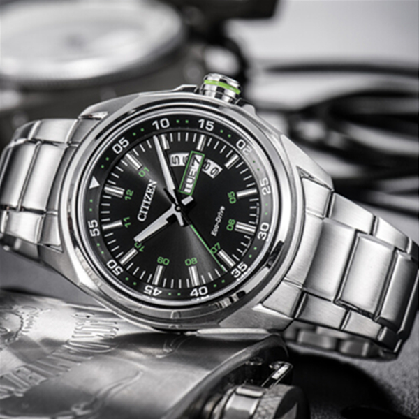 西铁城光动能原钢色男士手表AW0020-59EB