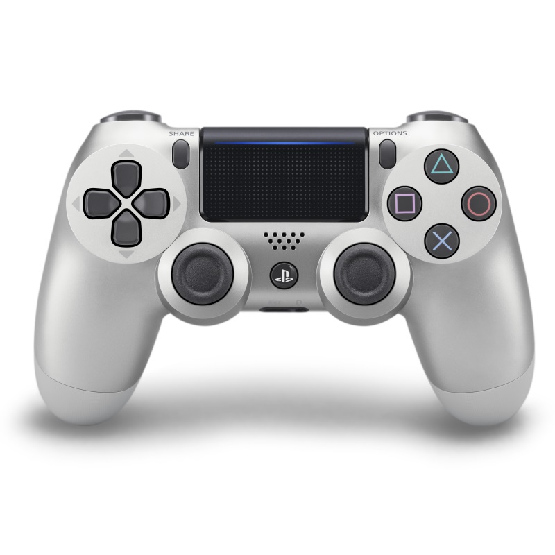 索尼 PlayStation 4 游戏手柄 银色 17版