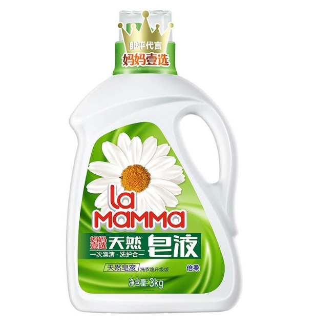 妈妈壹选天然皂液洗衣液(倍柔)3kg