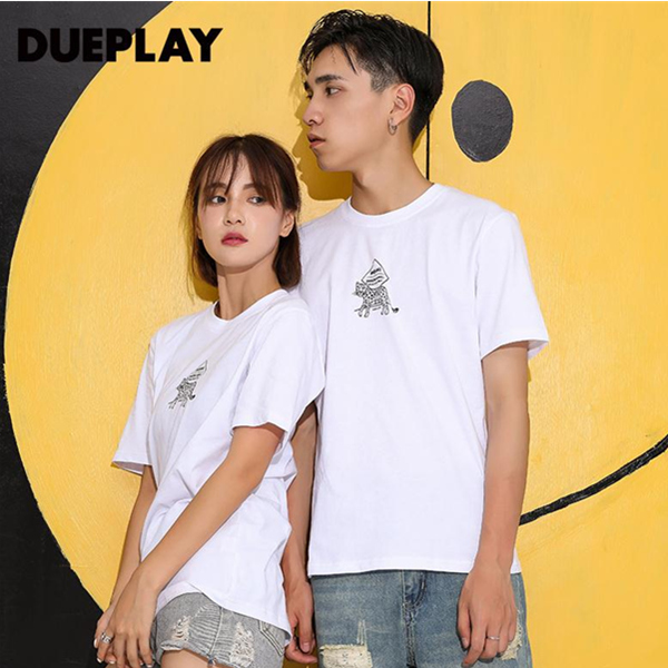 DUEPLAY 情侣款印花纯棉T恤