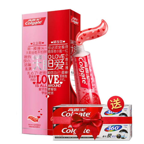 Colgate高露洁大胆爱爱心牙膏130g×2