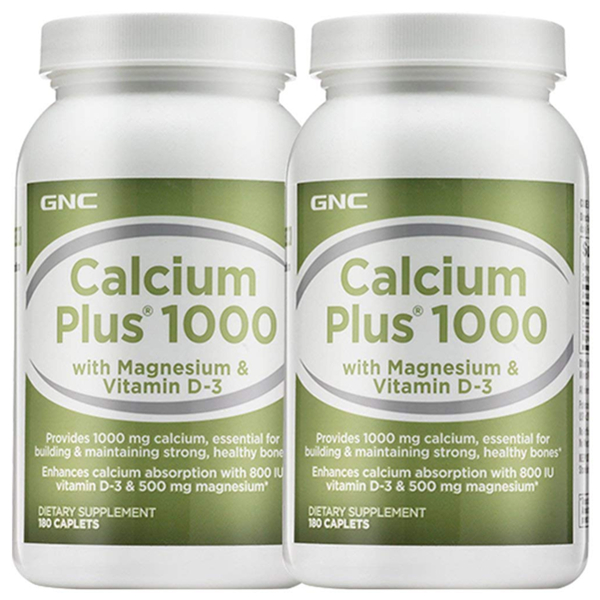 GNC健安喜高含量钙片1000mg*180片*2瓶