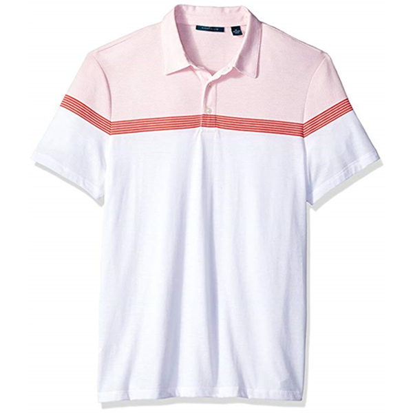 時(shí)尚撞色！Perry Ellis Stripe 男Polo衫