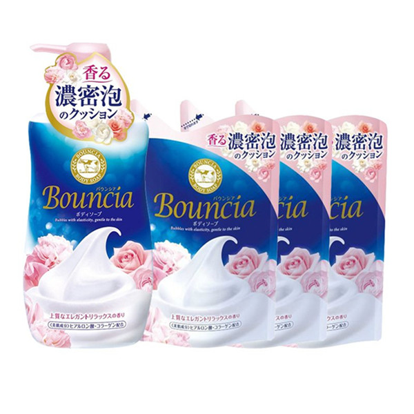 牛牌牛乳石碱玫瑰花香沐浴露550毫升/瓶+430毫升/瓶*3