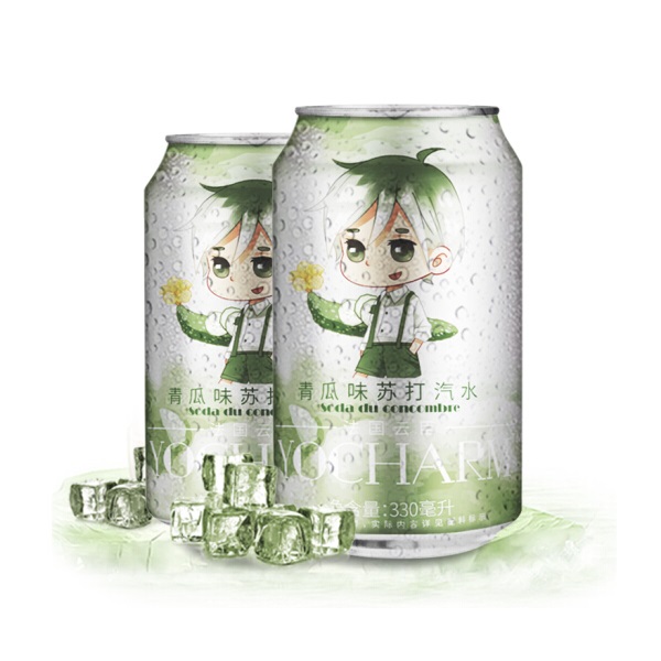 云臣 青瓜味苏打水 含气饮料 330ml*24听*2