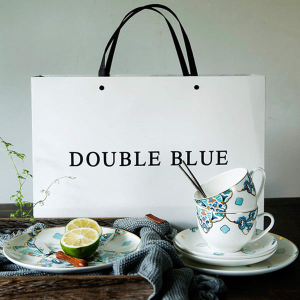 Double Blue倍蓝骨质瓷8件套