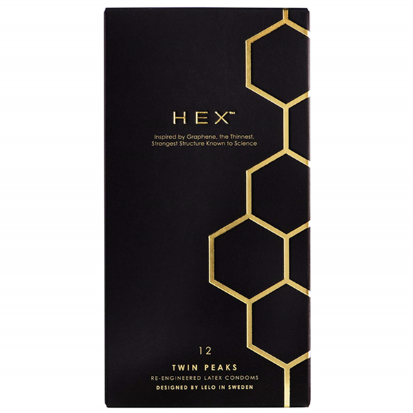 HEX天然胶乳橡胶避孕套12只装