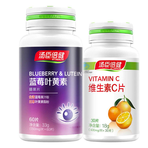 汤臣倍健蓝莓叶黄素60片+维生素C30片*2