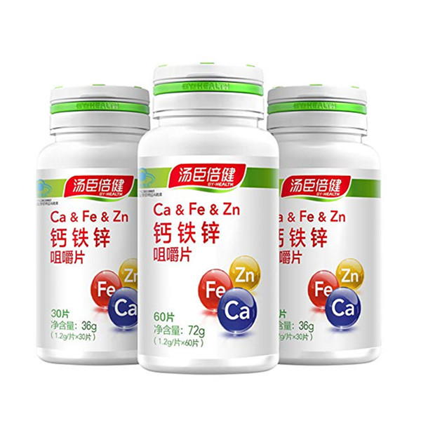 汤臣倍健钙铁锌60片+钙铁锌30片/瓶*2