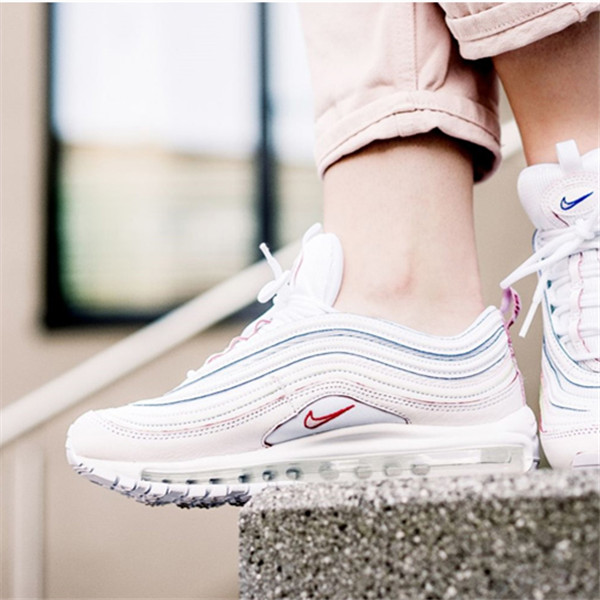 Nike Air Max 97 女子白粉炫彩跑鞋